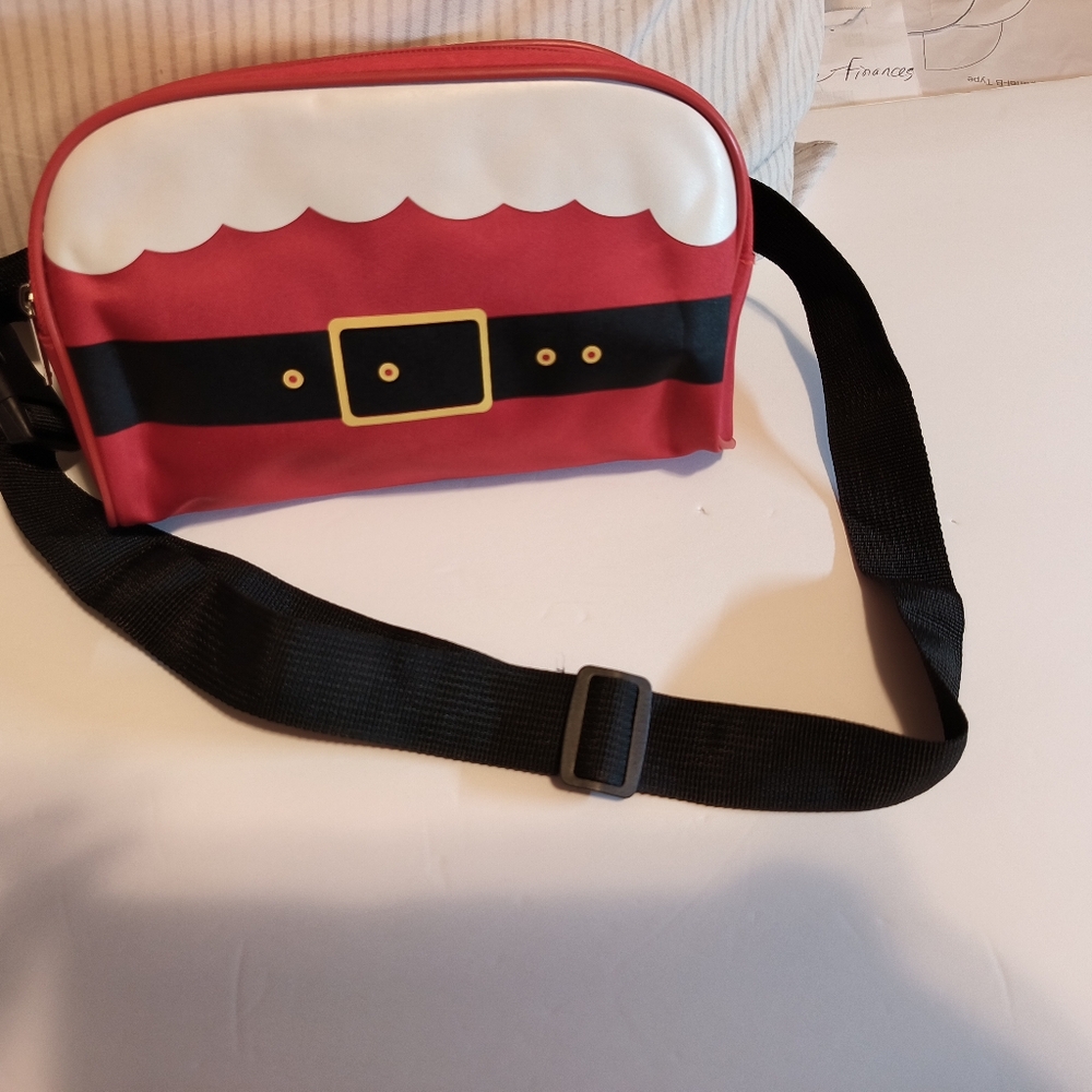 Santa Belt Bag Christmas Fanny Pack Red Holiday Crossbody Waist Bag